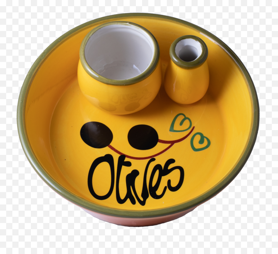 Ceramic Olive Serving Dish - Happy Emoji,Olive Emoticon?