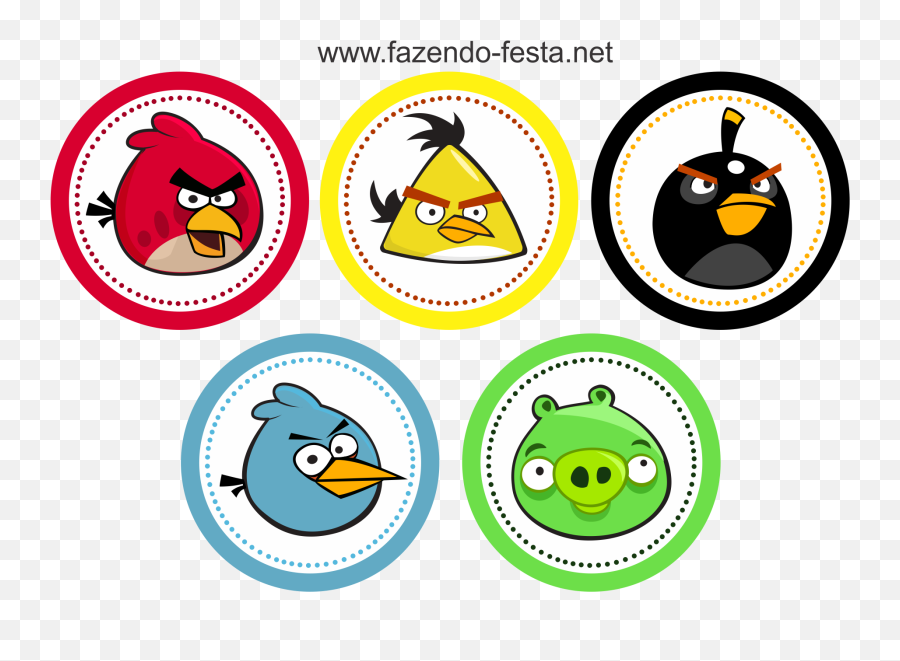 Clipart Of The Angry Birds Icons Free - Angry Birds Imagenes Para Imprimir Emoji,Festa Emotions