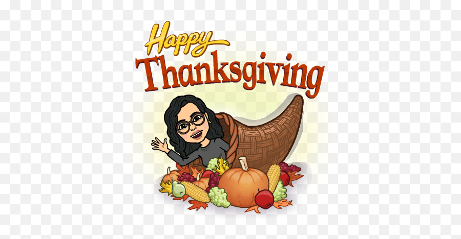 Sometimes Iu0027m An Absolute Ingrate But I Have Lots To Be - Girl Brown Hair Bitmoji Happy Thanksgiving Emoji,Turkey Dinner Emoji