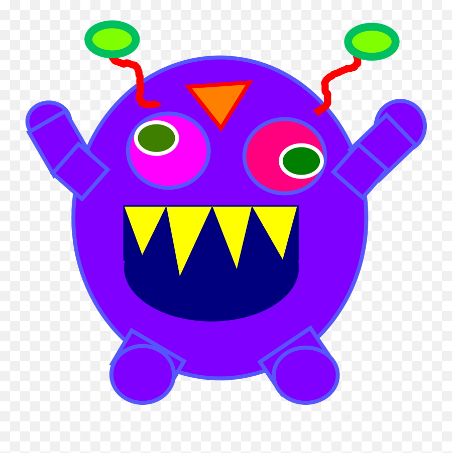 Monster Roar Sharp Teeth Purple - Happy Monster Clipart Emoji,Sharp Teeth Emoji