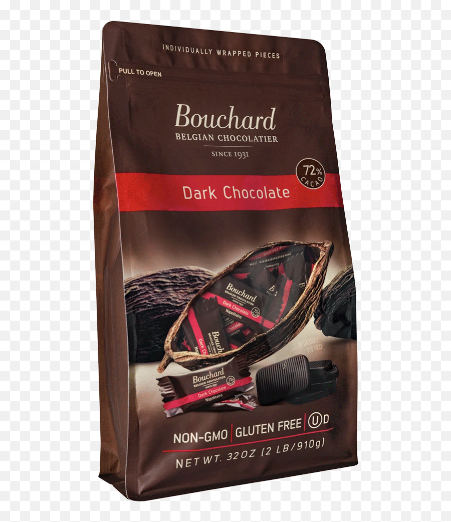 Bouchard Belgian Napolitains Premium Dark Chocolate 2 Pk - 32 Oz Bouchard Dark Chocolate Emoji,Cruchy Chocolate Candy Shaped Like Emojis