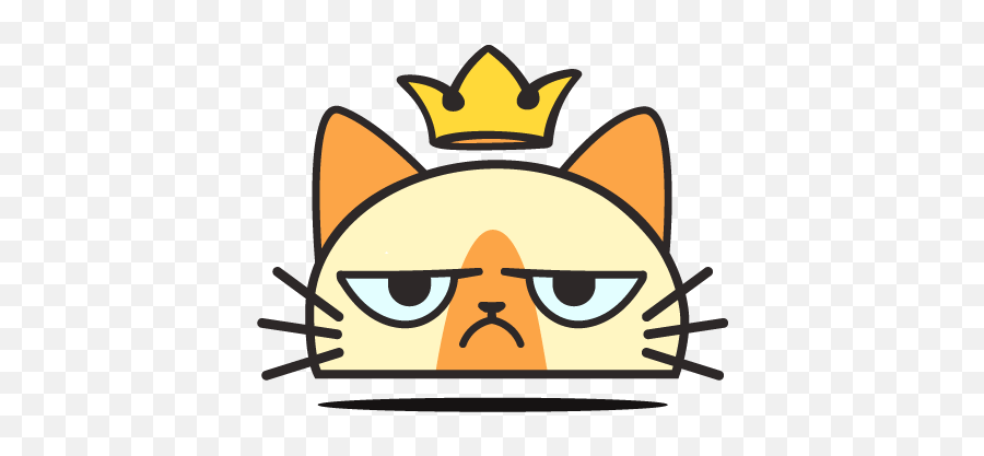 Is My Cat King Emoji,Cat Emoji Simplistic