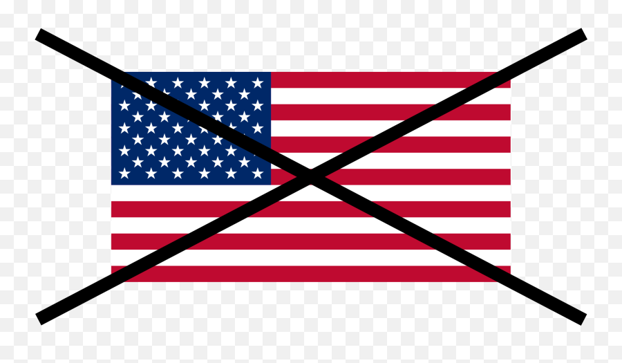 File - American Flag Crossed Out Emoji,United States Flag Emoji