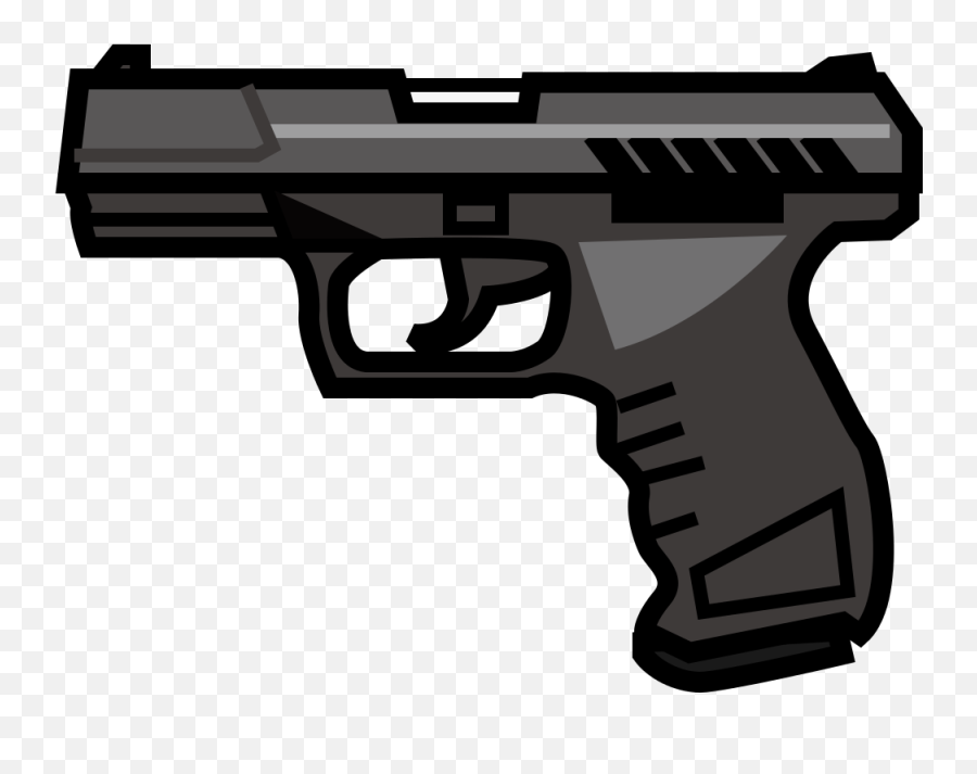 Emoji Firearm Pistol Weapon Handgun - Transparent Gun Clipart,Gun To Head Emoji