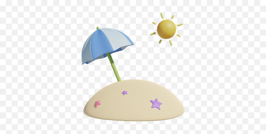 Beach Umbrella 3d Illustrations Designs Images Vectors Hd Emoji,All Beach Emoji