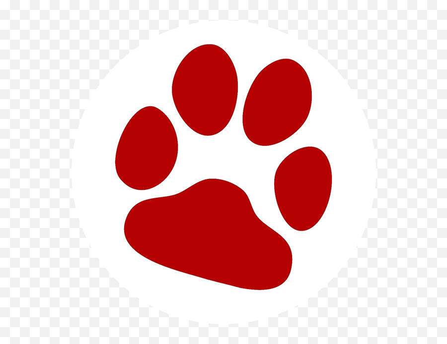 Paw Clipart Red Dog Paw Red Dog - Dot Emoji,Single Paw Emoji