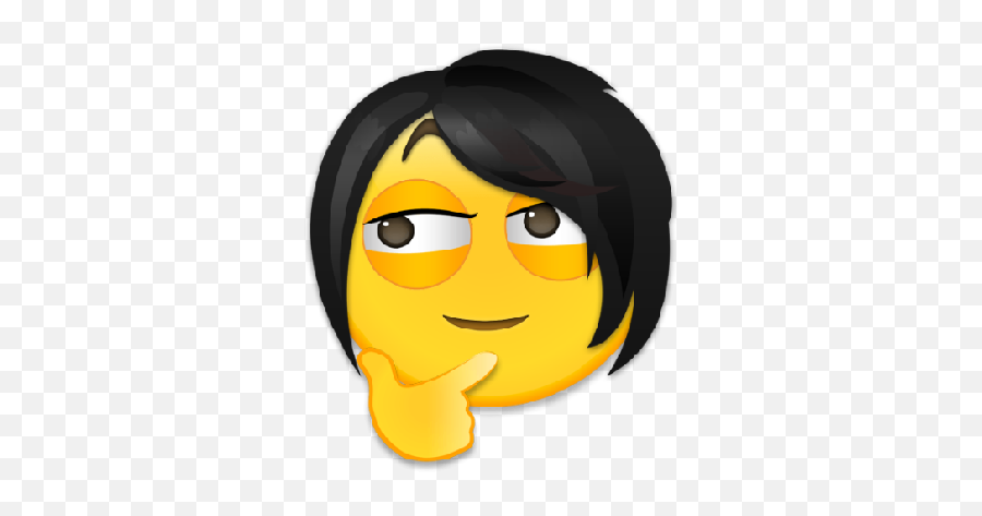 Thinking Emoji With Hair In 2021 Cartoon Anime Pikachu,Style Emoji