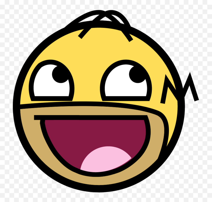 Download Smiley Face Emoticon Awesome Black Background Png Emoji,Laughing Wolf Emoji Meme