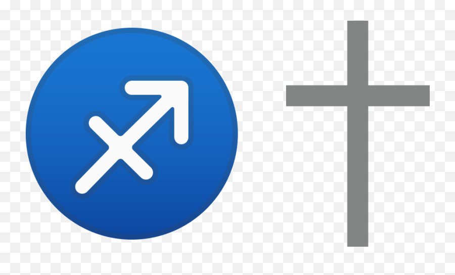 Sagittarius Emoji - Christian Cross,Crossed Eyed Emoji