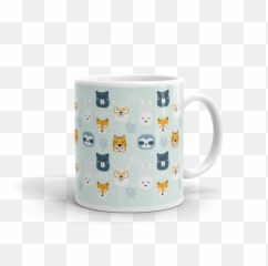 Cute Animal Faces Coffee Mug - Serveware Emoji,Coffee Cup Emoticon