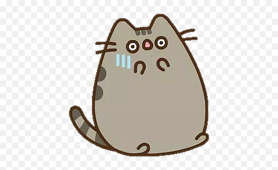 Scary Pusheen Cat Kitty Cute Sticker - Pusheen Food Gif Emoji,Pusheen The Cat Emoji