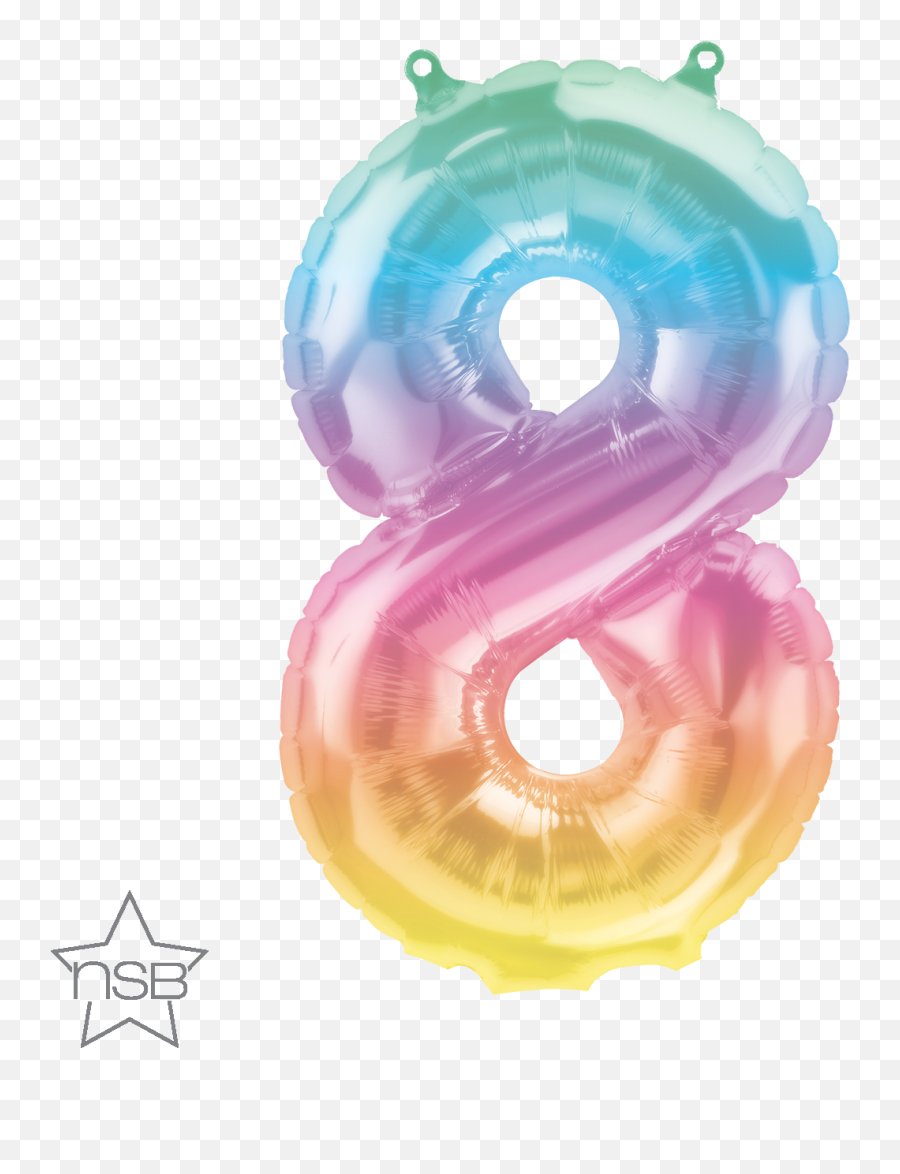 Number 8 Jelli Ombre Balloon - Jelli Ombre Number Balloon Emoji,Creative Texts With Emojis My Balloon