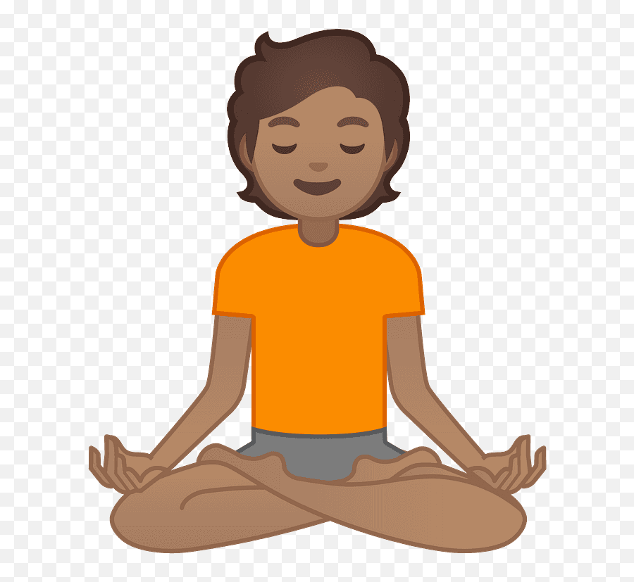 Person In Lotus Position With Medium Light Skin Tone - Emoji Meditation,Long Hair Vampire Emoji