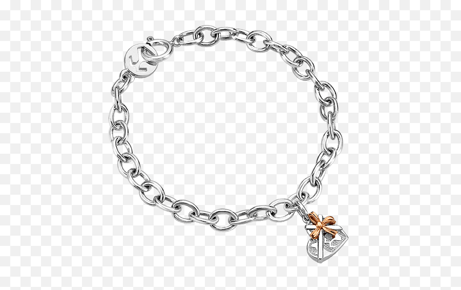 Silver U0026 14k Gold Heart Gift Box Bracelet - Bracelet Emoji,3,000 Emoji Emoticon Beads And Bracelets