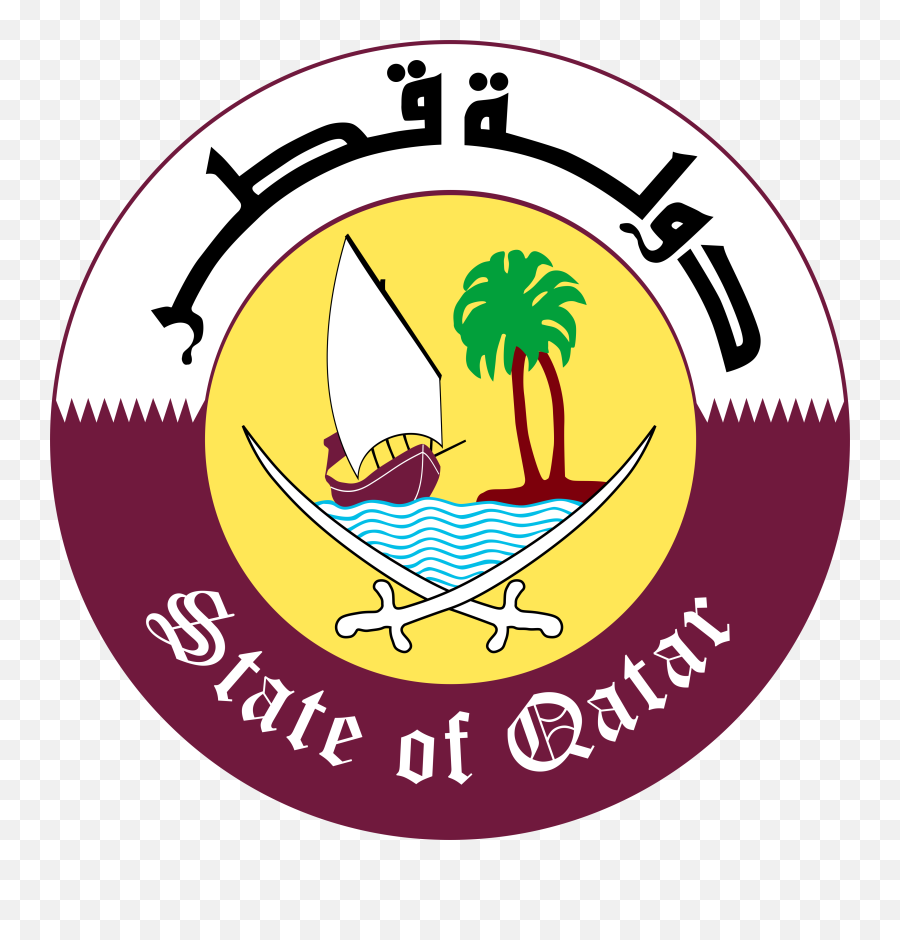 Emblem Of Qatar - Brasão De Armas Catar Brasão Qatar Visa For Pakistani Emoji,Yemen Flag Emoji