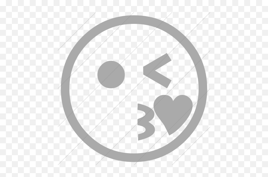 Classic Emoticons Face Throwing A Kiss Icon - Eyes Closed Smiley Face Black And White Emoji,Text Emoticon Out A Throwing Face