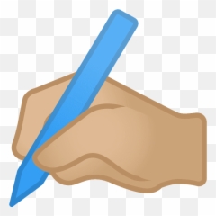 Writing Hand Emoji Clipart Free Download Transparent Png - Writing Book Emoji,How To Type Out Namaskar Hands Emoticon