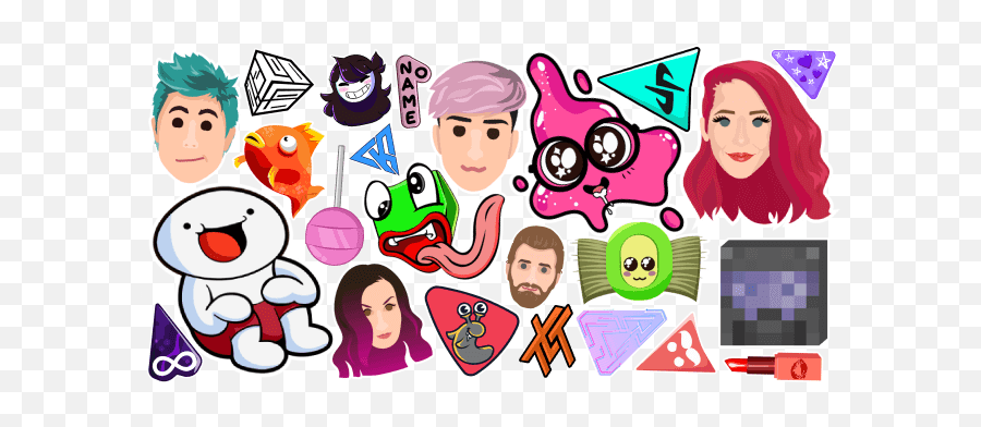 Youtubers Cursor Collection - Girly Emoji,Custom Emoticons Youtube Gaming