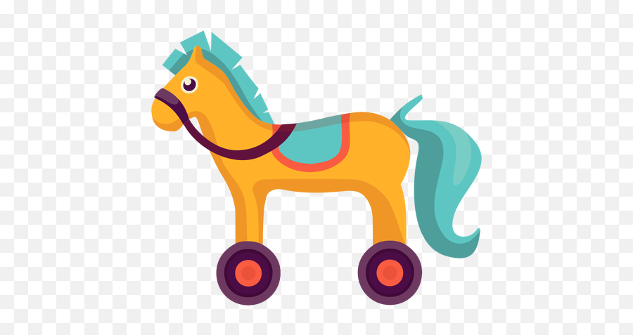 Cute Horse With Wheels Transparent Png U0026 Svg Vector - Caballito De Madera Con Ruedas Animado Emoji,Deviantart Pony Emojis