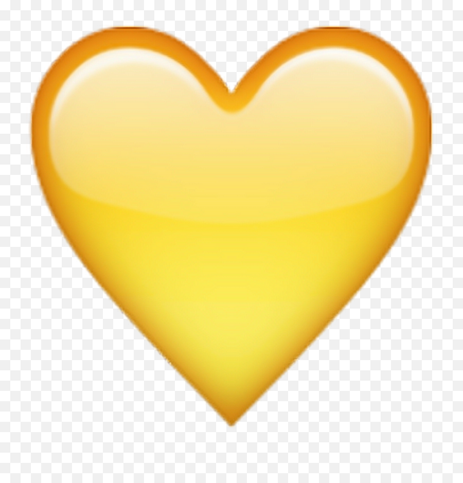 Yellow Tumblr Heart Emoji - Transparent Background Yellow Heart Emoji,Yellow Heart Emoji