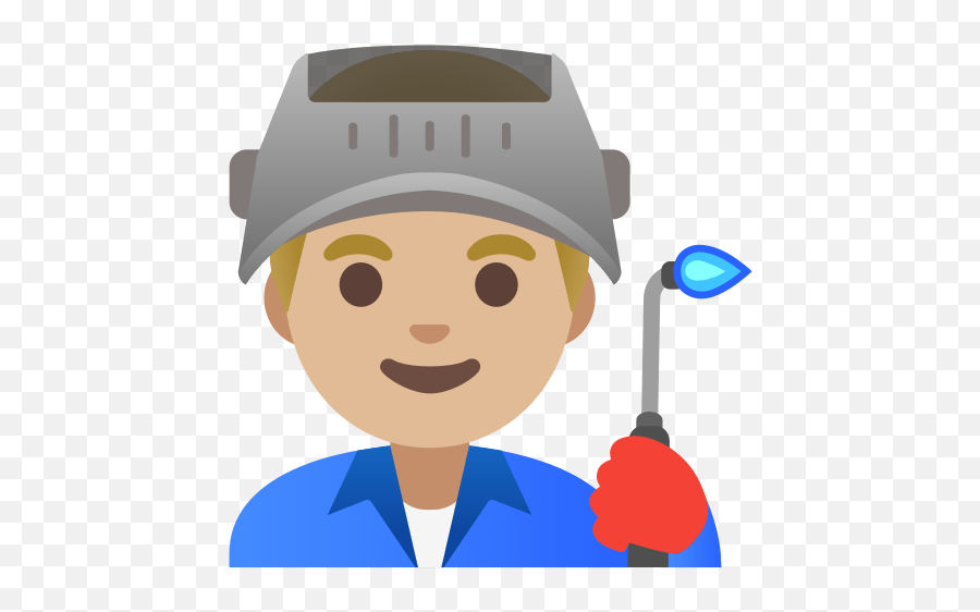 U200d Soldador Industrial Hombre Con Tono De Piel Claro - Welding Emojis,Emojis De Hombre