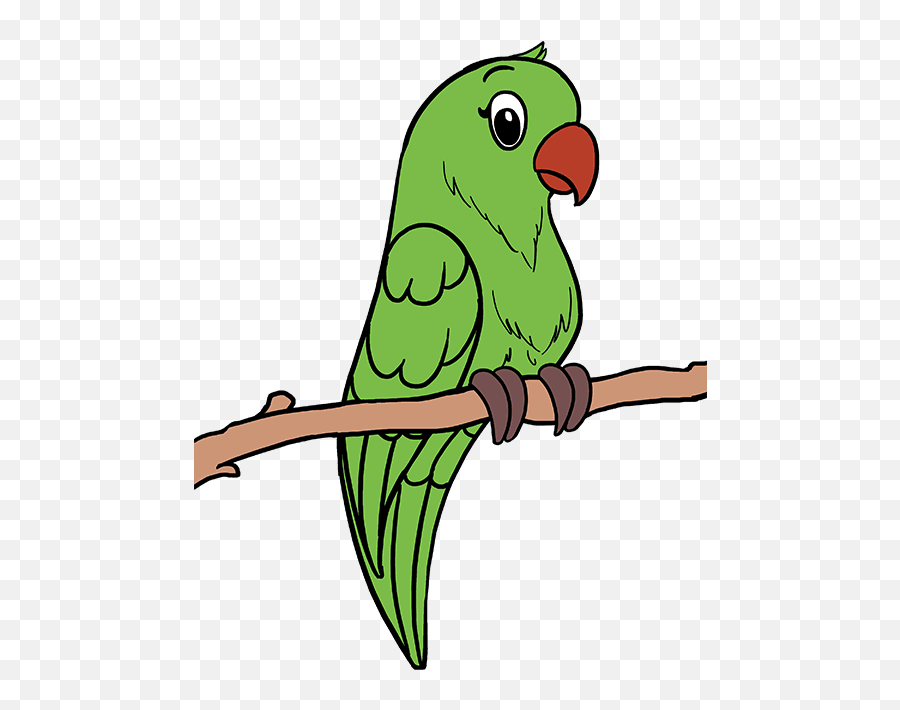 How To Draw A Parrot Really Easy Drawing Tutorial U2013 Artofit - Easy Parrot Drawing Emoji,Cockatoo Facebook Emoji