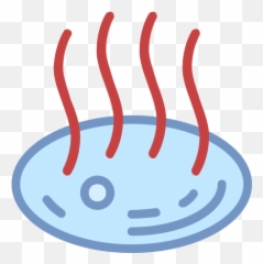 Hot Springs Icon In Office S Style Emoji,Palm Face Emoji Windows