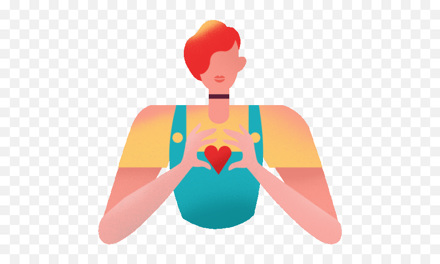 Androgynous Person Holding A Heart In Front Of Chest Sticker Emoji,Heart Person Emoji