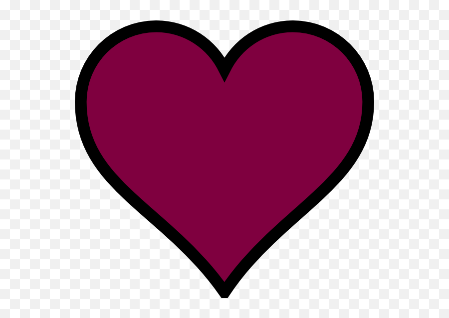 Maroon Heart Black Decor Clip Art At Clkercom - Vector Emoji,Black Heart Emoji Copy And Paste