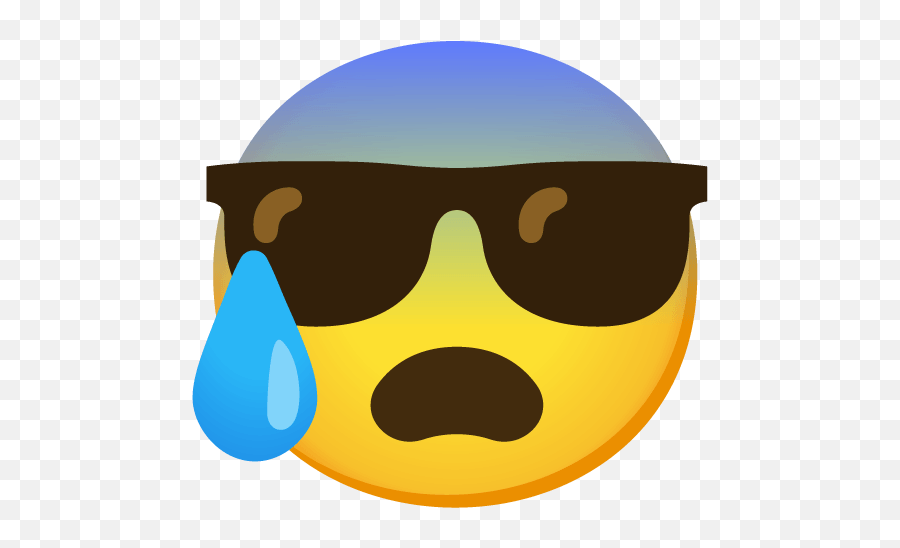 Emoji Mashup Bot On Twitter Sunglasses Anxious,Tear Smile Emoji
