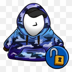 Blue Hip Hop Hoodie - Club Penguin Blue Hip Hop Hoodie Emoji,Hip Hop Emojis