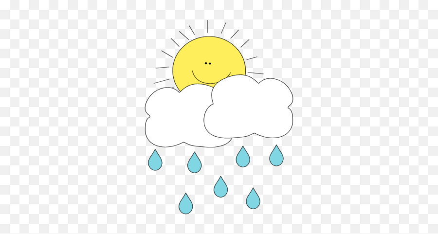 Free Cute Cloud Cliparts Download Free - Cute Cloud Drawing With Rain Emoji,Sun And Cloud Emoji