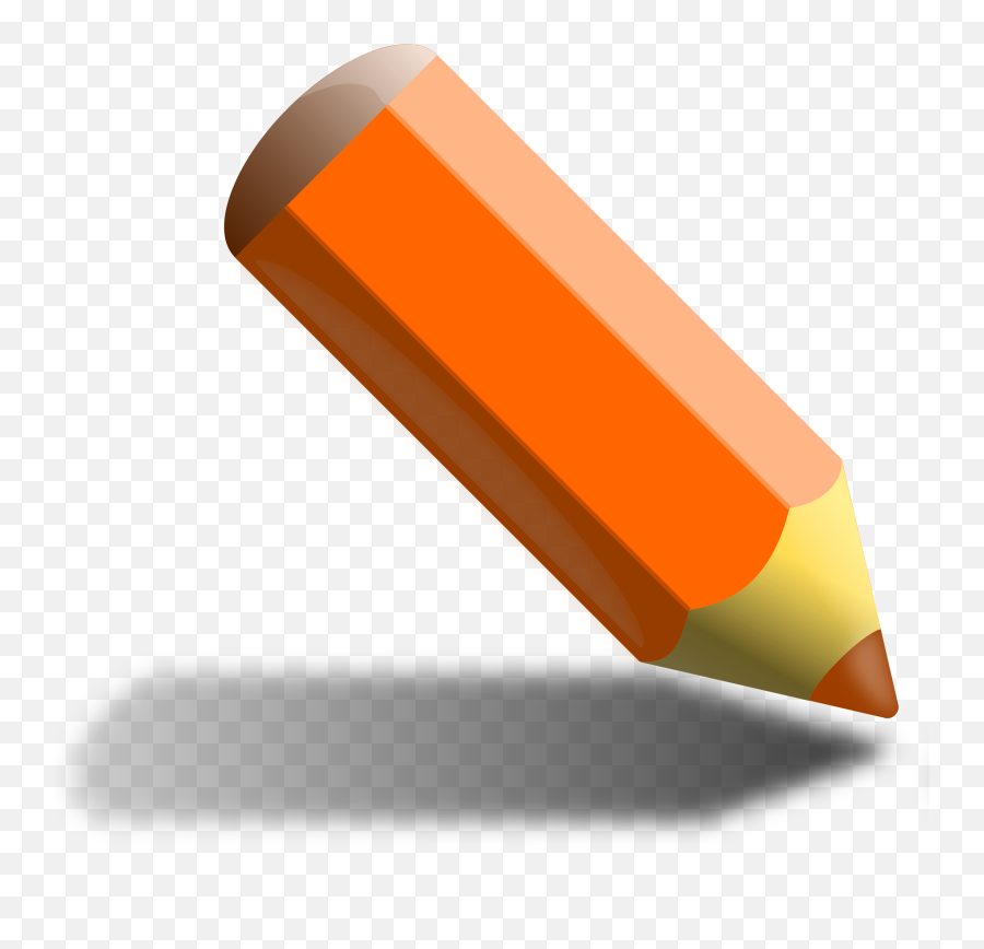 Emoji Pencil Drawing Writing - Pencils Clipart Png Download Orange Color Pencil Cartoon,Pencil Emoji