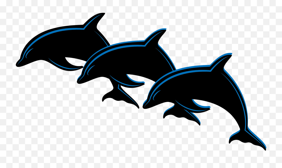 Three Dolphins Clipart - Common Bottlenose Dolphin Emoji,3 Dolphin Emoji