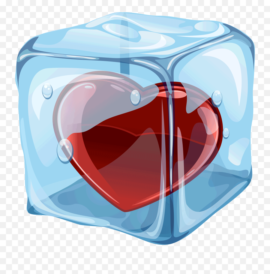 Heart In Ice Cube Png Clipart - Heart In Ice Cube Emoji,Ice Heart Emoji