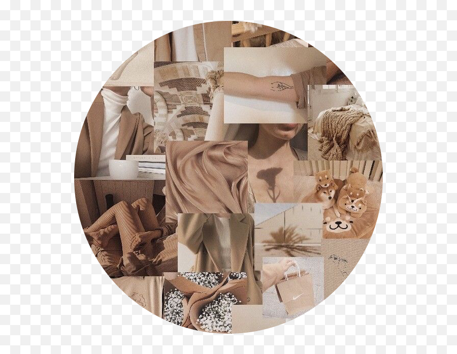Brown And White Aesthetic Emojis A White Heart Emoji Used - Aesthetic Brown Mood Board,Good Emoji Combinations For Instagram