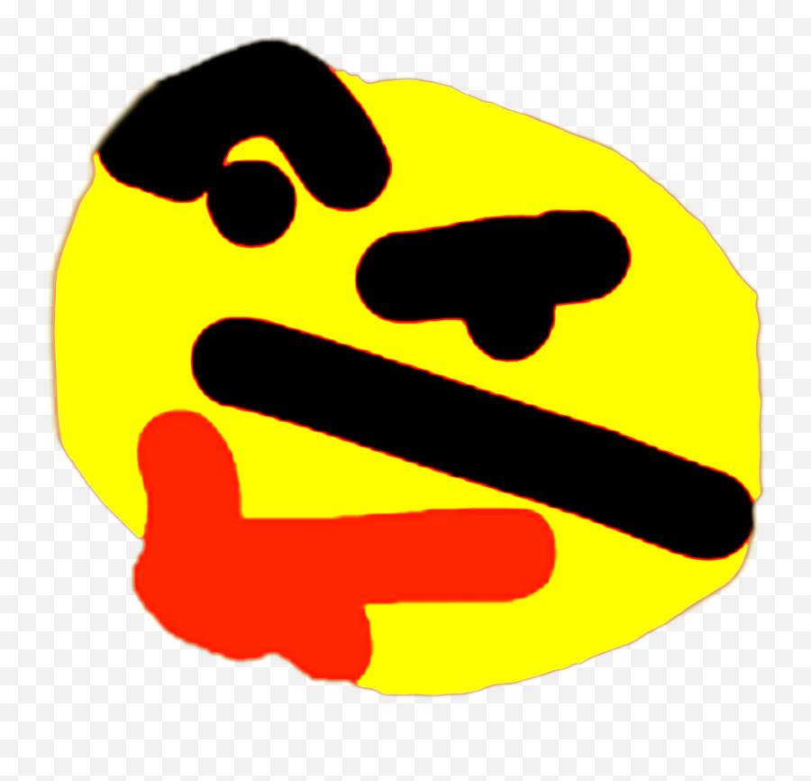 Emoji Hmm B Deepfry Deepfried Sticker - Deep Fried Laughing Emoji Transparent,B Emoji Transparent Background
