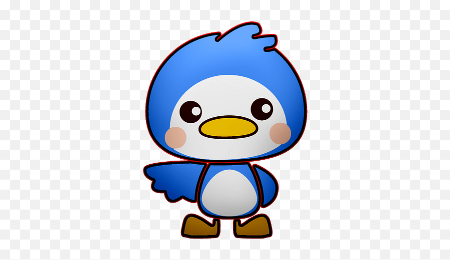 Cute Blue Bird Clipart - Fictional Character Emoji,Bird 1 4 0 Emoji