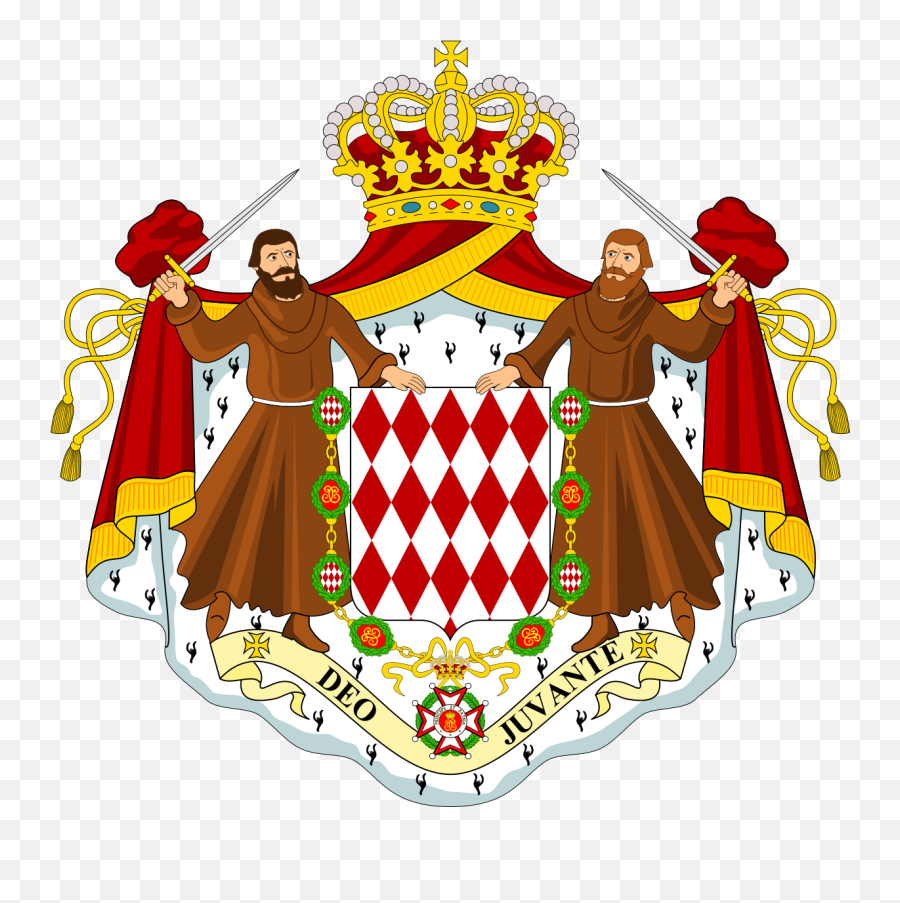 Coat Of Arms Of Monaco - Wikipedia Monaco Coat Of Arms Emoji,Clash Royale What Does The Crown Emoticon Mean