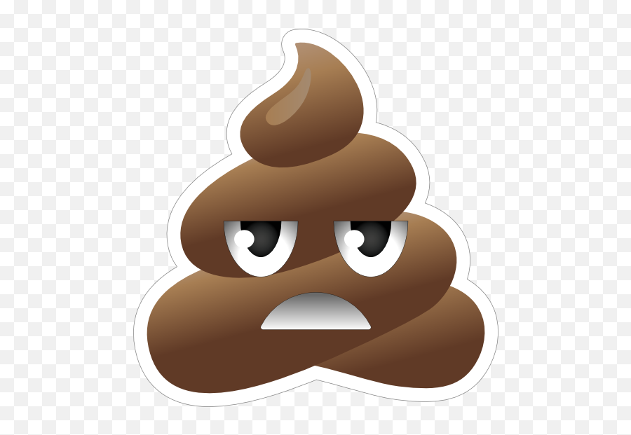 Upset Poop Emoji Sticker 15231 - Poop Emoji,Upset Emoji