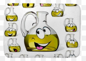 Olive Oil Bottle Cartoon Bath Mat - Dibujo De Aceite De Oliva Animado Emoji,Table Slip Emoticon