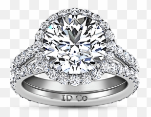 Round Diamond Halo Engagement Ring - Forlovelsesring Gull Emoji,Emotion Ring White
