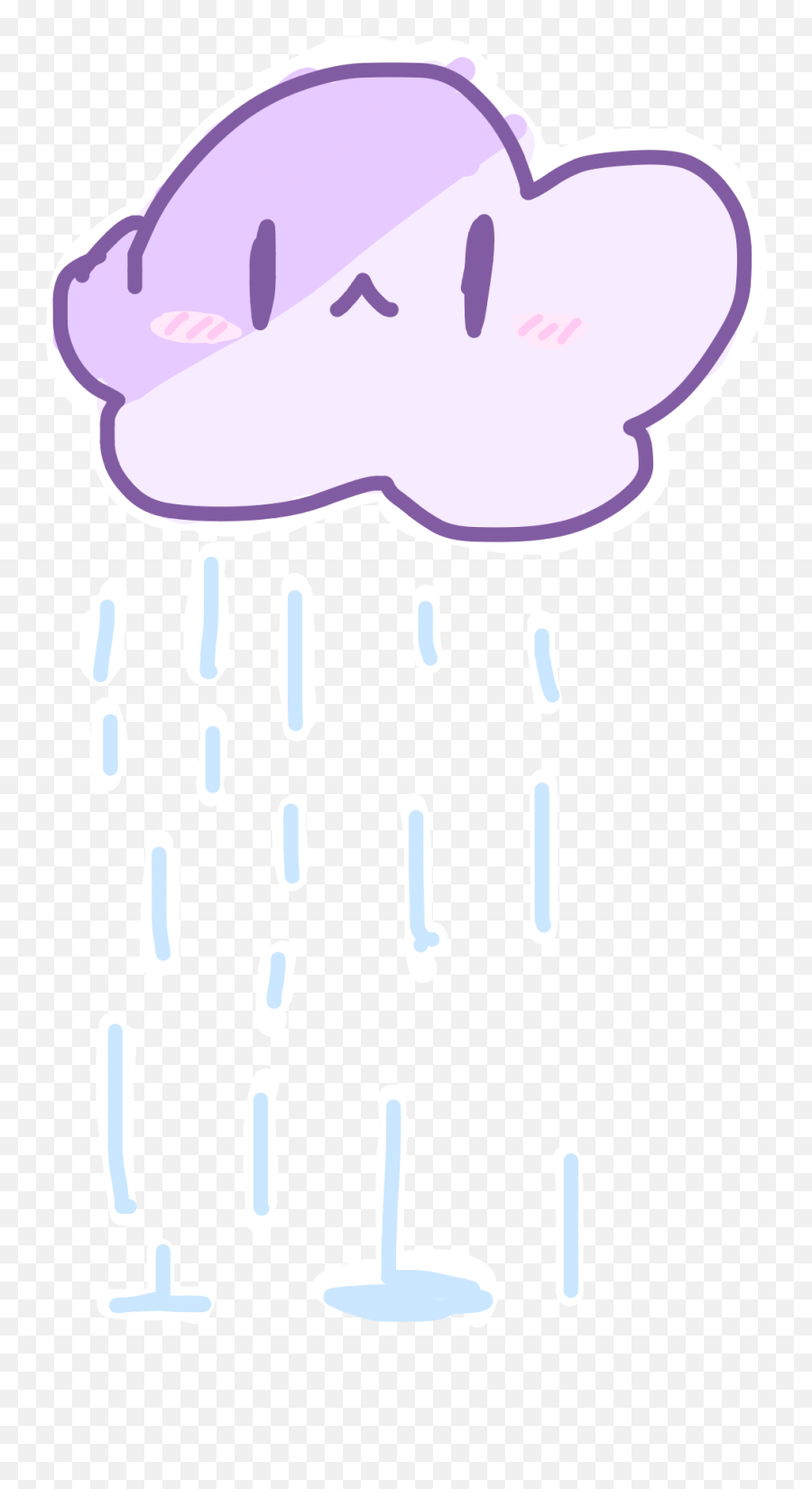 Pastel Cloud A Rain Cloud Sticker By Minto - Dot Emoji,10 Rain Emoji