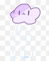 Pastel Cloud A Rain Cloud Sticker By Minto - Dot Emoji,10 Rain Emoji