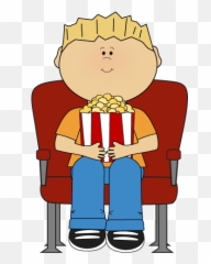 Clipart Popcorn - Clipartsco Cartoon Person Eating Popcorn Emoji,Eating Popcorn Emoticon