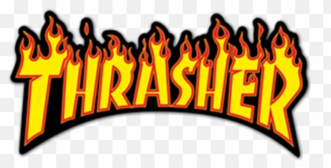 Thrasher Flame Logo Sticker - Sticker Mania Thrasher Logo Emoji,Japanese Emoticon Flames