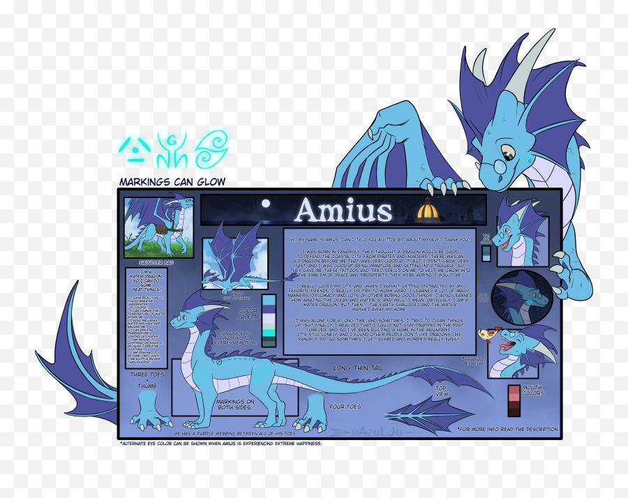 Amius Reference Sheet U2014 Weasyl - Dragon Emoji,Emotion Reference