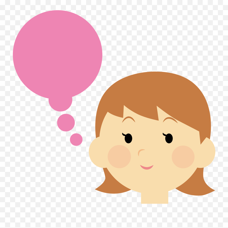 Woman With Thought Bubble Clipart Free Download - Illustration Emoji,Thinking Bubble Emoji
