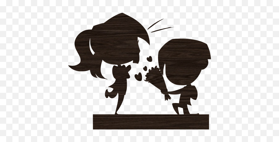 Wood 006 Valentine Together Woman Young - Free Images Emoji,Romance Emotions