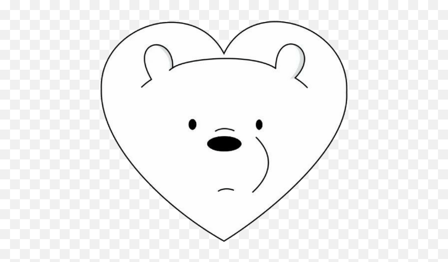 Ice Bear - Dot Emoji,Bear Black And White Emoji